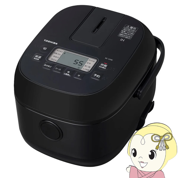 炊飯器 東芝 TOSHIBA IHジャー炊飯器 3合炊き ブラック RC-5XW-K