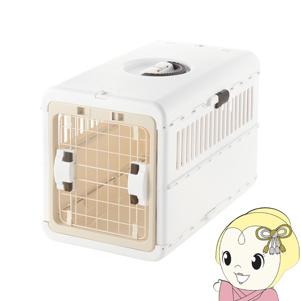 リッチェル キャンピングキャリー 折り畳み Ｍ 超小型犬 小型犬 猫用 体重目安〜8kg  折りたたみ アイボリー 059935の通販は