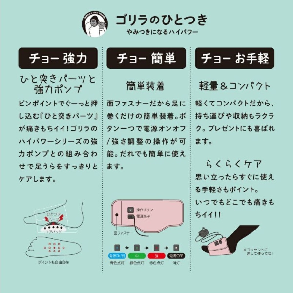 在庫あり　ドウシシャ ゴリラのひとつき ピンク GRA-2401-PK 足裏ケア 片足タイプ 足つぼ 足ツボ 足の裏 