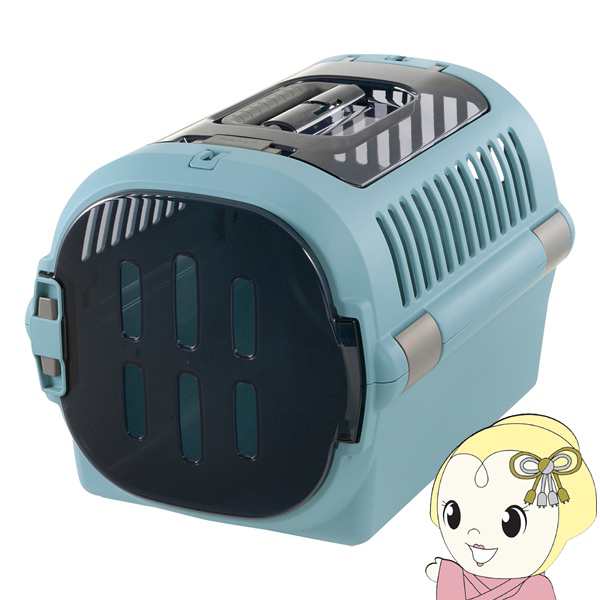 リッチェル キャンピングキャリーファイン Ｍ 超小型犬 小型犬 猫用 体重目安12kg以下 プラスチック製 ダブルドア ブルー 156204の通販は