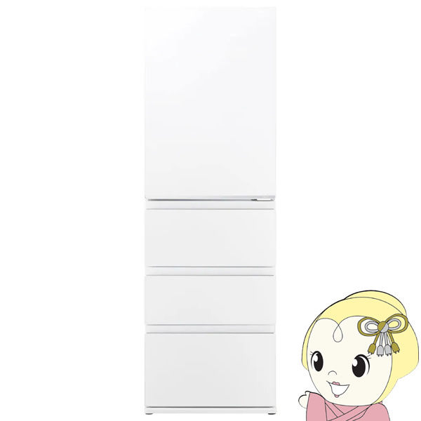 [予約 約1週間以降]冷蔵庫 【標準設置費込】 AQUA アクア 452L 4ドア 右開き マットクリアホワイト AQUA DELIE+ デリエプラス AQR-VZA45R-W ぎおん