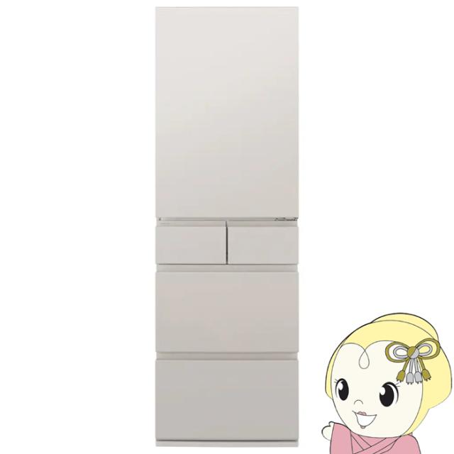 [予約 約4週間以降]冷蔵庫 【標準設置費込】 Panasonic パナソニック 450L 5ドア 右開き マットライトベージュ NR-E45RY2-C ぎおん