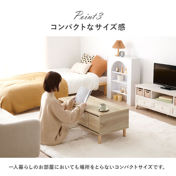 ドレッサー テーブル 収納 大容量 ドレッサーテーブル おしゃれ コンパクト 95cm ローテーブル デスク 机 コスメテーブル マーブルホワイト_15
