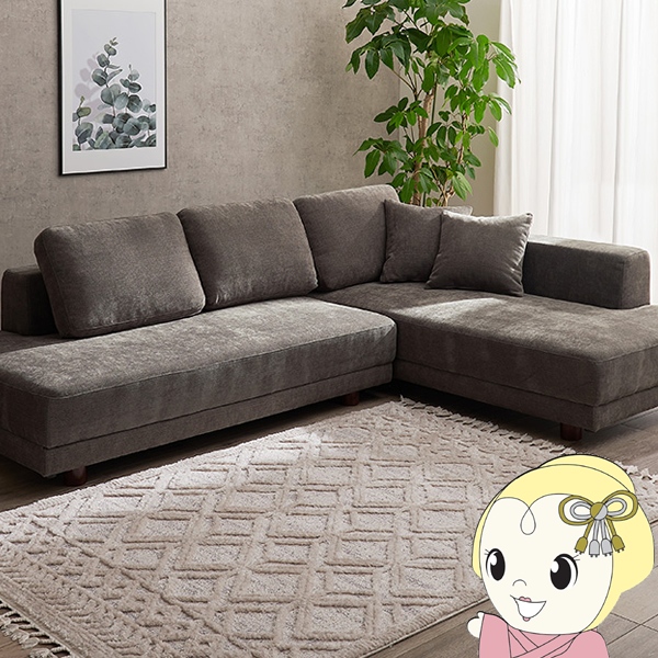 ゆったり座面のごろ寝ソファ 2Pソファ ダークグレー ゆったり座面のごろ寝ソファ 2人用ソファ 通販 - ディノス