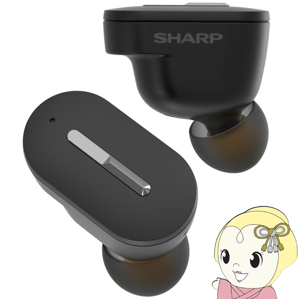 在庫あり　聴覚拡張型イヤホン SUGOMIMI スゴミミ SHARP シャープ ワイヤレスイヤホン 集音器 英語学習 外国語 両耳 ブラック MH-L1SG