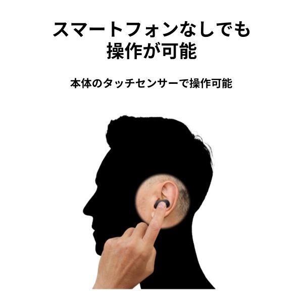 在庫あり　聴覚拡張型イヤホン SUGOMIMI スゴミミ SHARP シャープ ワイヤレスイヤホン 集音器 英語学習 外国語 両耳 ブラック MH-L1SG_12