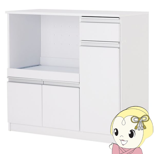キッチンカウンター VKC-7150 収納棚 食器棚 リビング 台所 キャビネット チェスト 棚 収納 整理 扉付き 便利 ホワイト