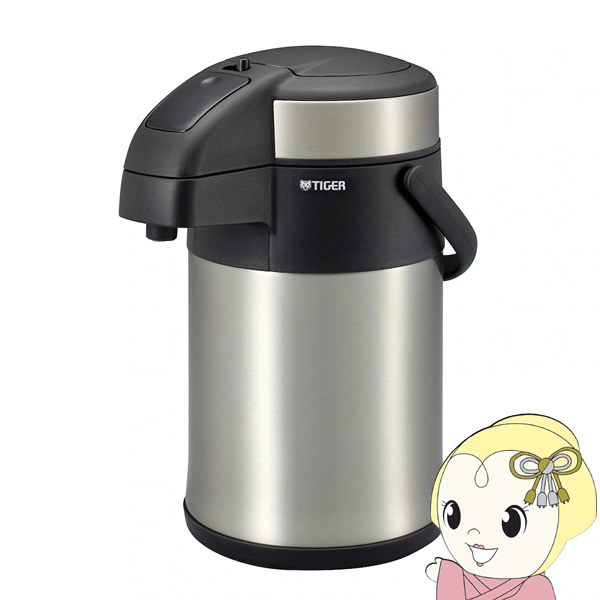 ステンレスエアーポット Tiger タイガー魔法瓶 とら〜ず 3.0L 真空断熱ステンレスエアーポット クリアーステンレス MAA-C301-XC