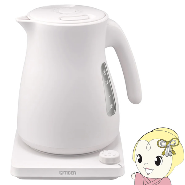 電気ケトル Tiger タイガー魔法瓶 1.2L グレイッシュホワイト QUICK＆SAFE＋ PTV-A120-WG