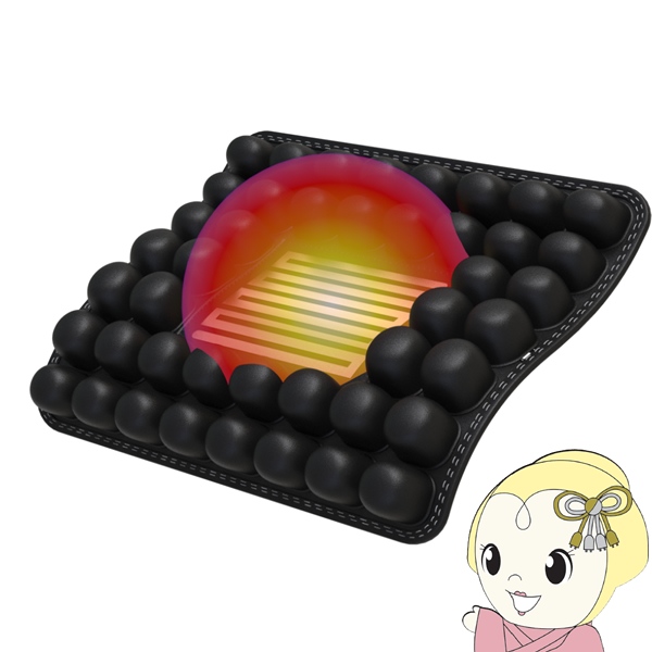 カロスビューティーテクノロジー 無重力 3Dエアクッション グラフェンヒーター搭載 黒 ファスナー連結 JF-ME602-H