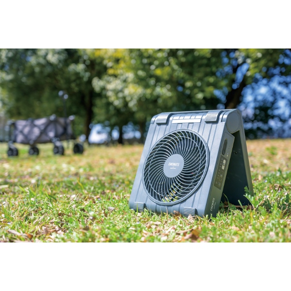在庫あり　アピックス ソーラーパワーファン APF-565L-GY 扇風機 ソーラー充電 防水IPX4 LEDライト付 スマホ充電 防災 節電 グレー APIX_3