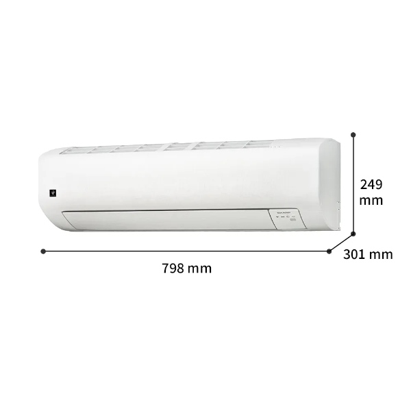 エアコン シャープ SHARP Eシリーズ 2025年モデル ルームエアコン 8畳用 AY-T25E-W 高さコンパクト ホワイト系 2.5kW 単相100V