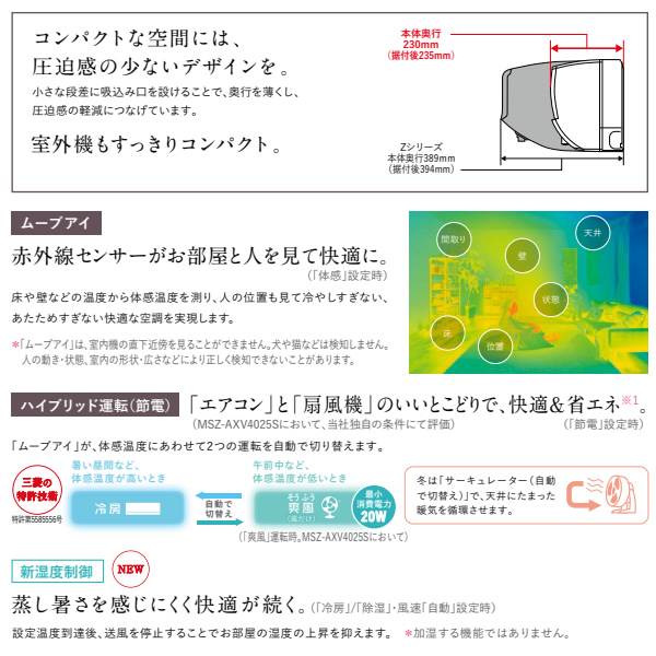 エアコン 三菱電機 ルームエアコン 霧ヶ峰 AXVシリーズ 12畳用 単相100V 3.6kw ピュアホワイト MSZ-AXV3625-W