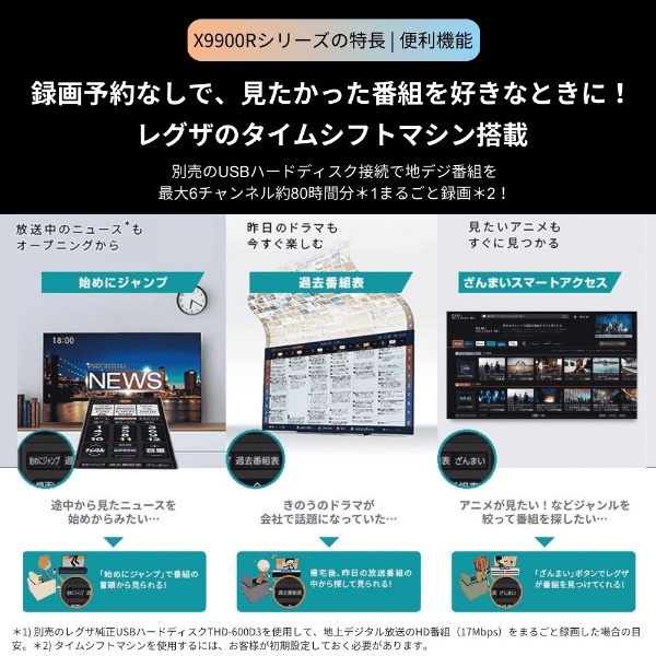 テレビ TVS REGZA 4K有機ELテレビ REGZA レグザ 55V型 4Kチューナー内蔵 YouTube 対応 55X9900R_10
