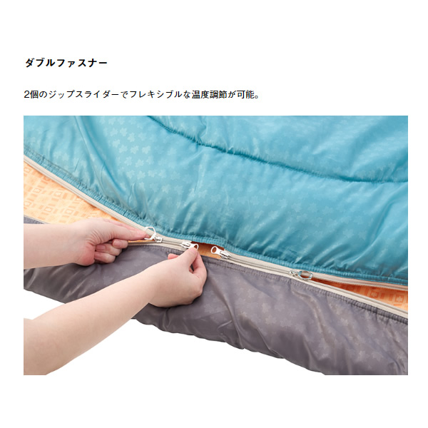 在庫あり　シュラフ 寝袋 封筒型 スリーピングバッグ 丸洗い 冬用 -2度 ミニバンぴったり寝袋・-2 BD ロゴス LOGOS 72600241