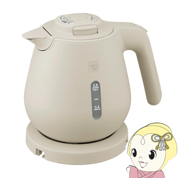 電気ケトル 象印 ZOJIRUSHI 0.8L ベージュ CK-DH08-CA