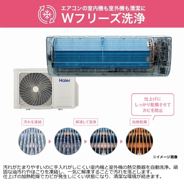 エアコン ハイアール 2025年 huu フー MXシリーズ ホワイト JAA-MX255A-W 8畳用 単相100V フィルター自動お掃除機能付き_2