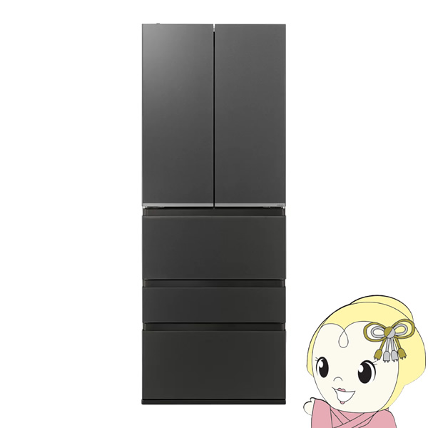 [予約 約1週間以降]冷蔵庫 【標準設置費込】 AQUA アクア 501L 5ドア マットクリアブラック AQR-TXA50A-K