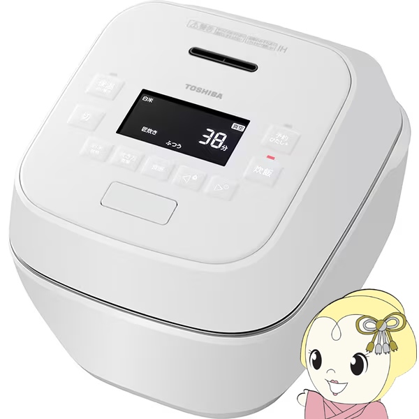 炊飯器 東芝 TOSHIBA 真空圧力IHジャー炊飯器 炎匠炊き 備長炭かまど丸釜 5.5合炊き グランホワイト RC-10SGX-W