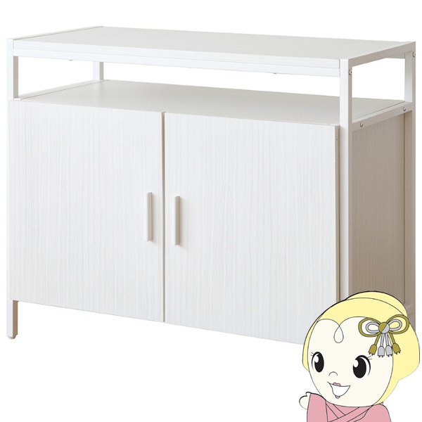 キャビネットテレビ台 Altio(アルティオ) TV-801-WHWH ホワイト 幅80×奥行き37×高さ70cm 宮武製作所