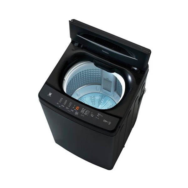 在庫限り　【リファービッシュ品/超美品】洗濯機 全自動洗濯機 ハイアール 5.5kg ブラック 1人暮らし 小型 新生活 JW-U55MK-K
