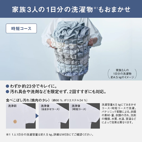 洗濯機 標準設置費込 パナソニック　Panasonic　全自動洗濯機 洗濯9.0kg FAシリーズ ホワイト　NA-FA9K5-W_6