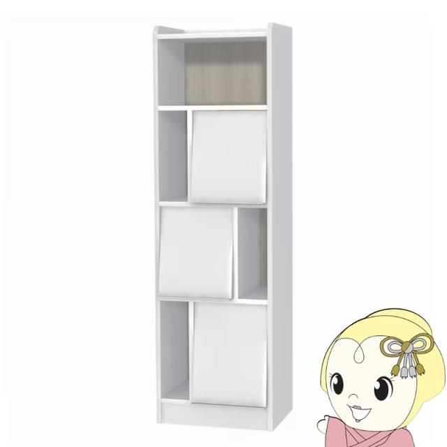 ディスプレイラック トールタイプ 収納家具 本棚 フラップ扉 国産家具 リビング収納 隠す収納 見せる収納 間仕切り棚 北欧風家具 おしゃれ