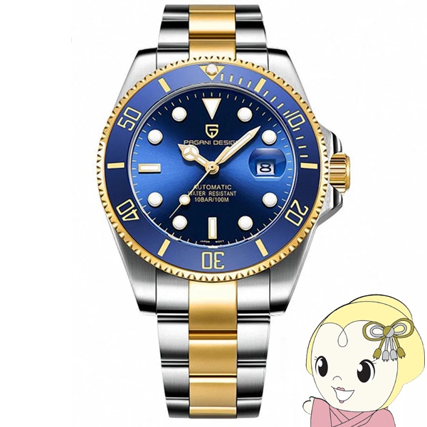 腕時計 メンズ PAGANI DESIGN PD-1639 自動巻き 日付表示 43mm ブルー