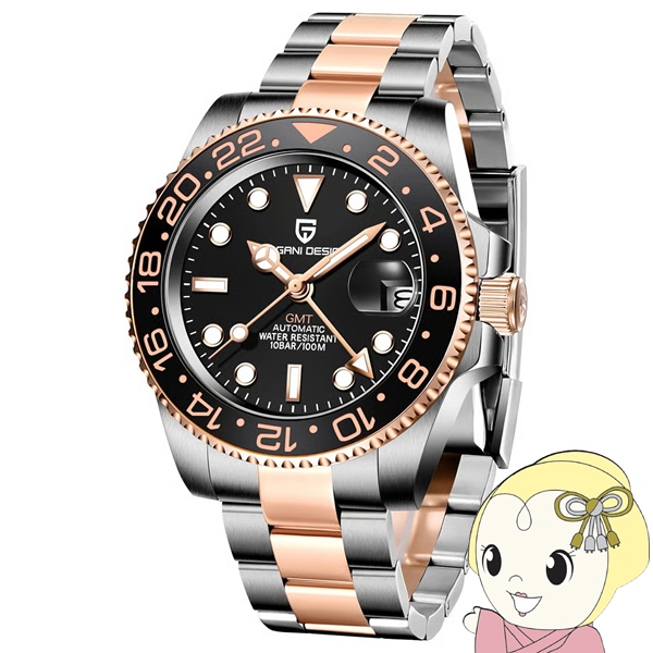 腕時計 メンズ PAGANI DESIGN PD-1662 自動巻き GMT針 40mm 日付表示