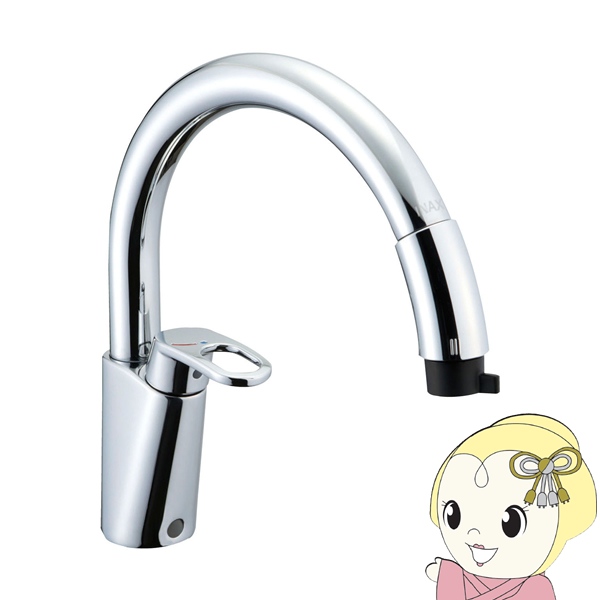 LIXIL ハンドシャワー付 シングルレバー混合水栓 グースネック SF-HM451SYXU ワンホールタイプ ハンドシャワー水栓 19,092円