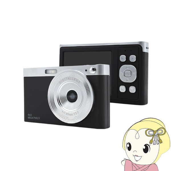 WIFIデジタルカメラ マットブラック  レトロ SANYO スマホ ダウンロード オートフォーカス 手ブレ補正 遠隔操作 動画