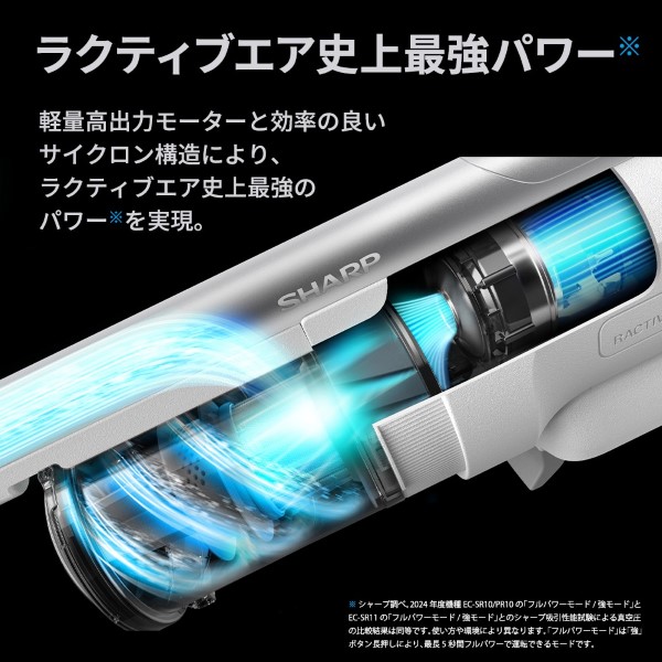 掃除機 SHARP シャープ サイクロン式スティッククリーナー ブラック RACTIVE Air POWER EC-SR11-B_1