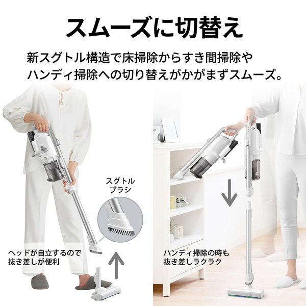 掃除機 SHARP シャープ サイクロン式スティッククリーナー ホワイト RACTIVE Air POWER EC-SR11-W_9