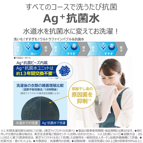 [予約]洗濯機 【標準設置費込】 東芝 TOSHIBA 全自動洗濯機 ZABOON ザブーン 洗濯10kg 液体洗剤・柔軟剤自動投入 AW-10DPB5-W グランホワイト_6