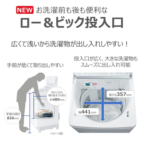 [予約]洗濯機 【標準設置費込】 東芝 TOSHIBA 全自動洗濯機 ZABOON ザブーン 洗濯10kg 液体洗剤・柔軟剤自動投入 AW-10DPB5-W グランホワイト_7