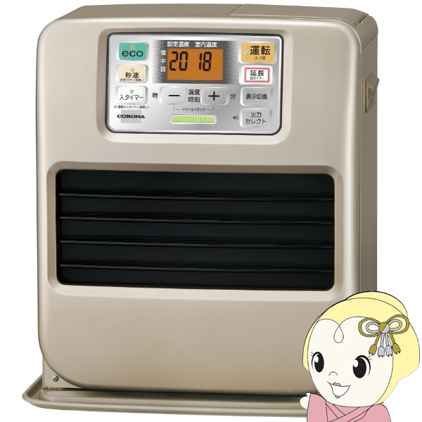 コロナ 石油ファンヒーター FH-SR3325Y-N SRタイプ 木造9畳/鉄筋12畳 シャインゴールド リモコン付き 省エネ おしゃれ 石油ストーブ