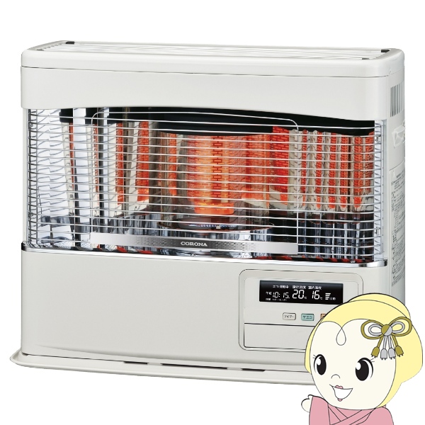 [予約]コロナ FF式輻射＋床暖 石油ストーブ UH-F7025PR-W 寒冷地用大型ストーブ PRシリーズ 木造18畳 コンクリート29畳 ホワイト