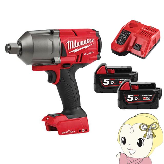 ミルウォーキー M18FUEL 3/4インチ 1626Nm インパクトレンチ 充電器 M18 5.0Ahバッテリー ×2 M18 ONEFHIWF34-502X JP