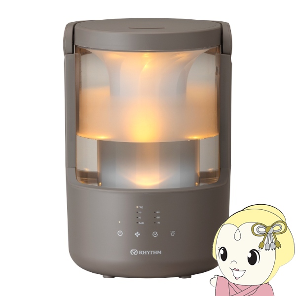 在庫あり　超音波式加湿器 リズム時計 MIST250 ミスト250 ウォームグレー 9YYA64RH84 アロマ対応 タンク2.0L 木造4畳/プレハブ7畳まで