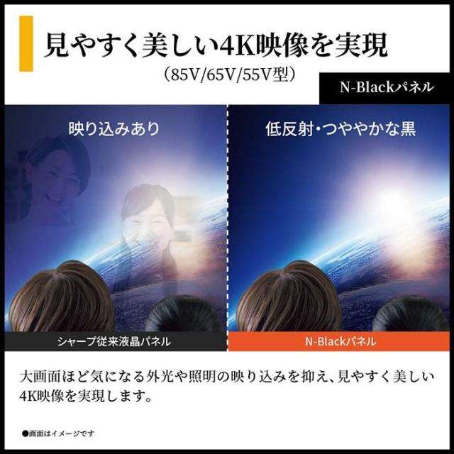 【設置込】 AQUOS mini LEDテレビ 65V型 シャープ HV1ライン 高画質 高音質 ネット動画 快適・便利 デザイン 4T-C65HV1_4