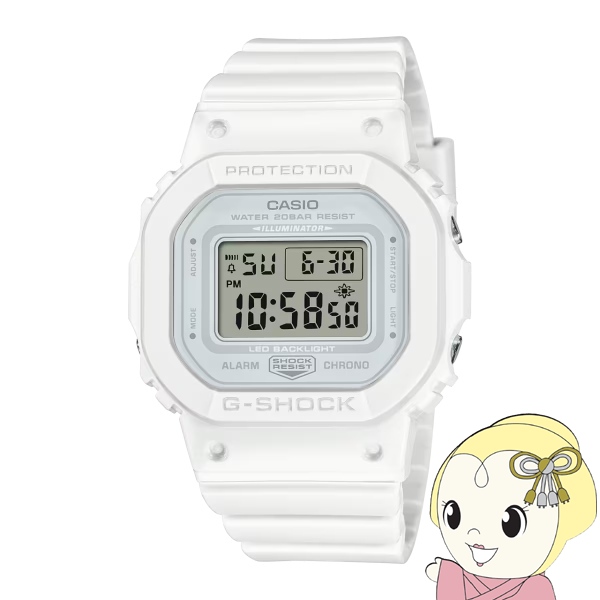 腕時計 G-SHOCK Gショック ジーショック CASIO カシオ ワントーンカラー デジタル ホワイト 白 GMD-S5600BA-7JF レディース 国内正規品