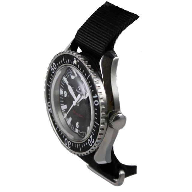 腕時計 NAVAL MILITARY WATCH ナバルウォッチ Automatic ROYAL Military Diver TYPE MIL.-05 A SV/BK 自動巻き NATOベルト_1