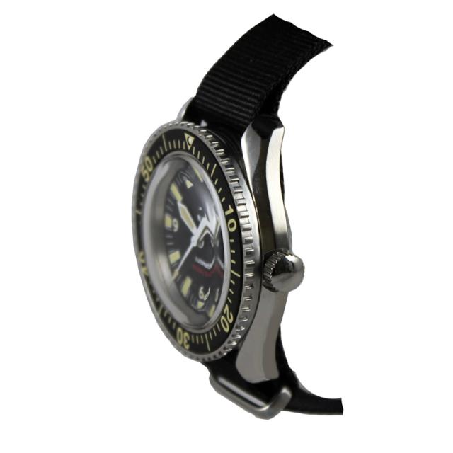 腕時計 NAVAL MILITARY WATCH ナバルウォッチ Automatic ROYAL Military Diver TYPE MIL.-05 B SV/BK 自動巻き NATOベルト_1