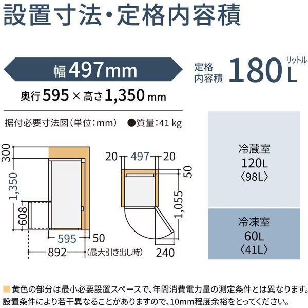 予約 約1-2週間以降]冷蔵庫 パナソニック Panasonic 180L 幅49.7cm 右 