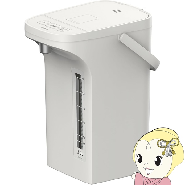 在庫あり　電気ポット 早沸きタイプ 3.0リットル ステンレス内容器 電動給湯式 ピーコック WMR-30