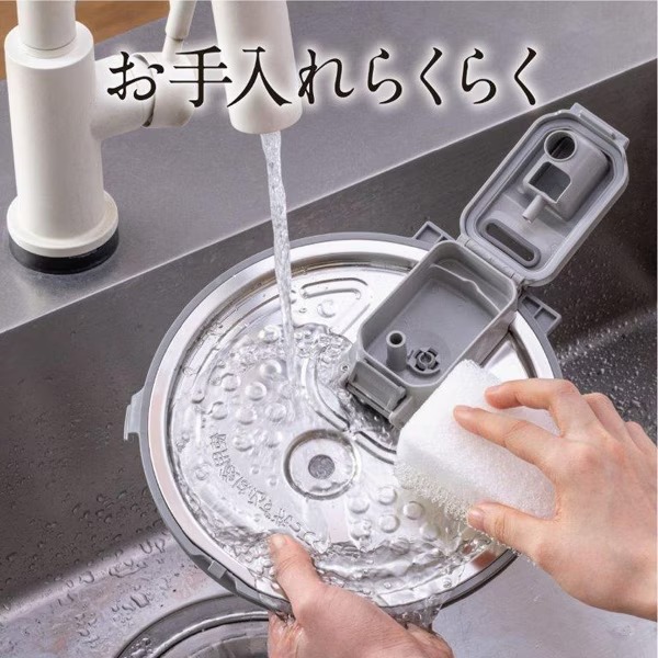 在庫あり　炊飯器 三菱電機 IHジャー炊飯器 ダブル備長炭コート「熾火（おきび）」2層厚釜 5.5合炊き 黒曜（こくよう） NJ-VS10H-B_11