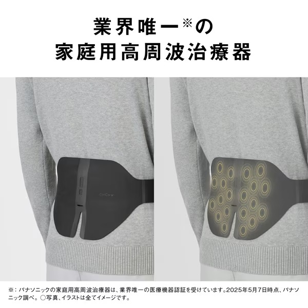 在庫あり　腰 マッサージ器 パナソニック コリコランワイド3D 腰専用 高周波治療器 ブラック 腰痛 ぎっくり腰 プレゼント 母の日 EW-RA561-K_6