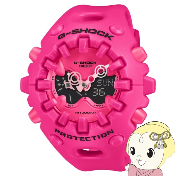 腕時計 G-SHOCK GA-V01 ピンク GA-V01-4AJF メンズ 電池式 アナデジ 樹脂バンド 反転液晶 国内正規品 カシオ