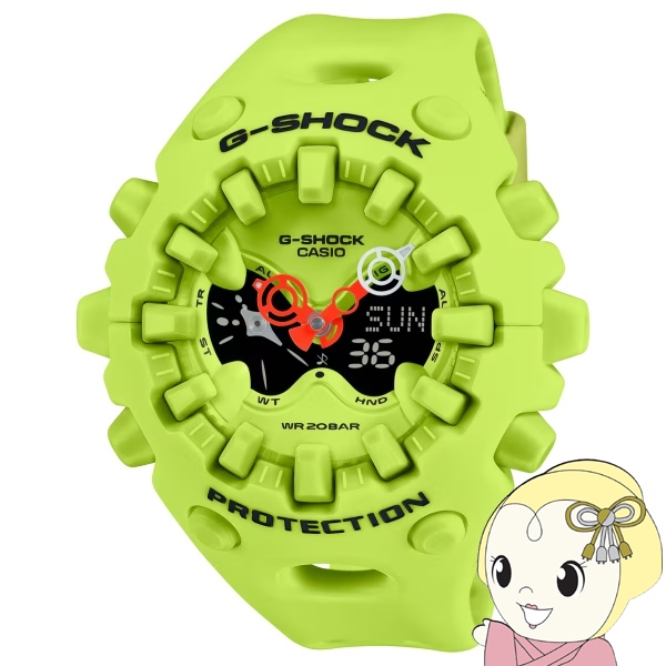 腕時計 G-SHOCK GA-V01 ネオンイエロー GA-V01-9AJF メンズ 電池式 アナデジ 樹脂バンド 国内正規品 カシオ