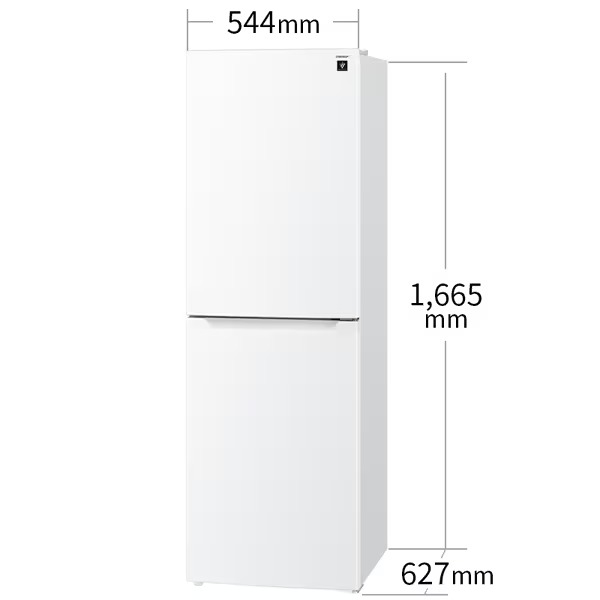 [予約 約2-3週間以降]冷蔵庫 【設置込】 シャープ SHARP 230L 幅54.4cm 右開き 2ドア マットホワイト SJ-BD23R-W_3